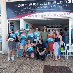 Diplômes de baptême plongée à Port Fréjus